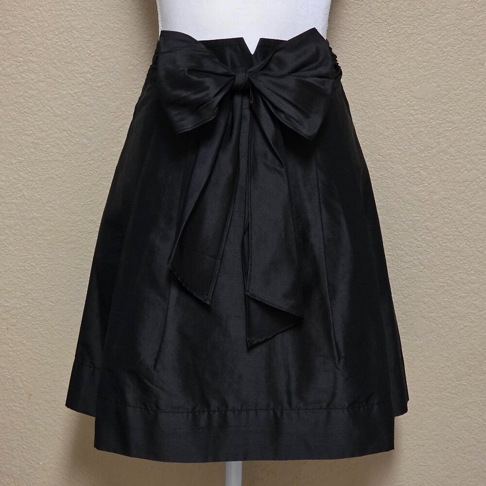 Trina Turk Bow-Tie Front Pleated Mini Skirt